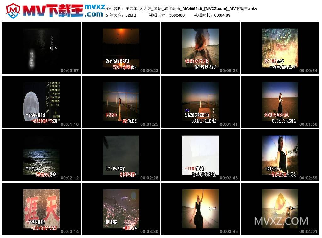 王菲菲-天之涯_国语_流行歌曲_MA405548